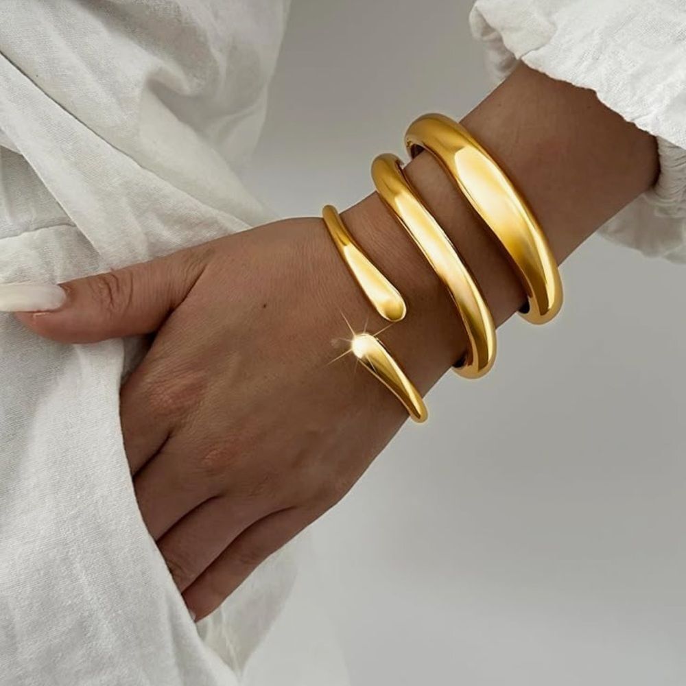 Elegant Gold Bangle Set
